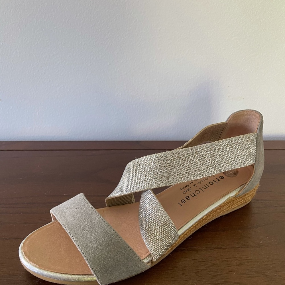ERIC MICHAEL Woman sandals Size 7,5 Colour silver